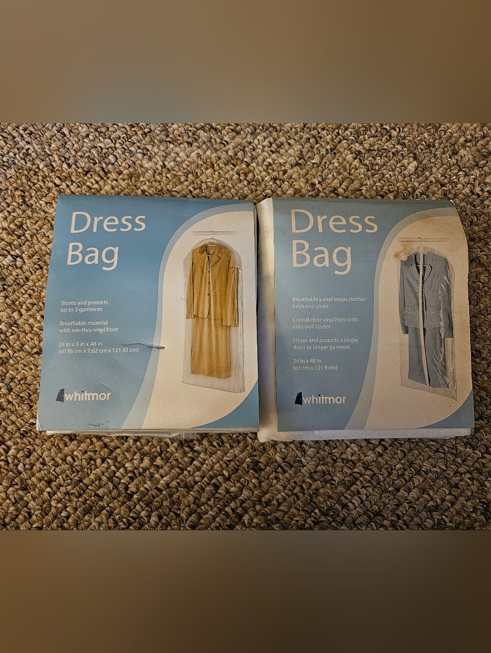 Whitmor Dress Bags Lot Of 2